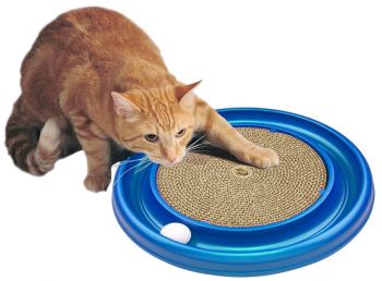Brinquedo arranhador com bolinha para gatos. Bebês e Crianças