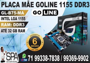 Placa mãe b75 gl-b75-ma socket 1155 2xddr3 em salvador ba. Eletrônicos e celulares