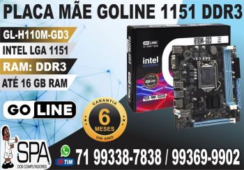 Placa mãe goline gl-h110m-gd3 socket 1151 vga ddr3 em salvador ba. Eletrônicos e celulares