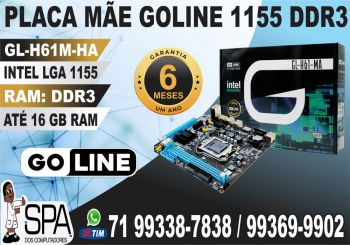 Placa mãe goline gl-h61-ma socket 1155 vga ddr3 em salvador ba. Eletrônicos e celulares