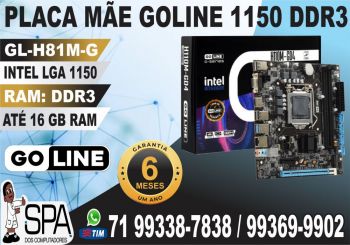 Placa mãe goline gl-h81m-g socket 1150 vga ddr3 em salvador ba. Eletrônicos e celulares