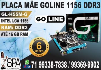 Placa mãe goline socket 1156 ddr3 gl-h55m-g em salvador ba. Eletrônicos e celulares