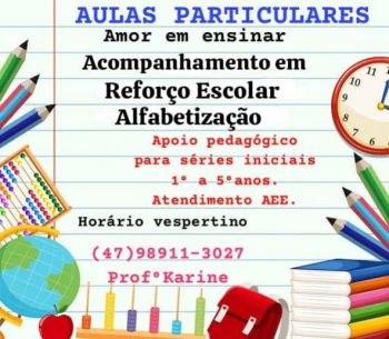 Aulas particulares professora karine. Guia de empresas e serviços