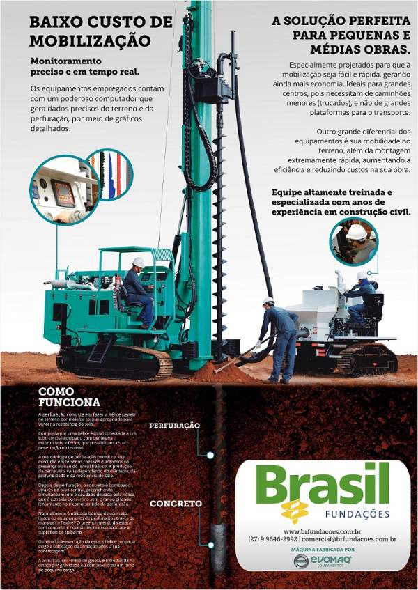 Brasil fundações serviços de hélice contínua
