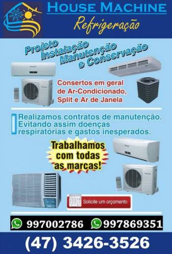 House machine refrigeração-  instalações split. Guia de empresas e serviços