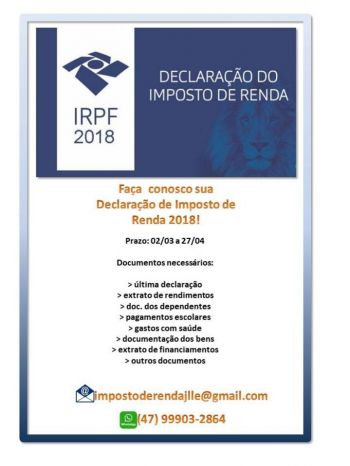 Imposto de renda joinville. Guia de empresas e serviços