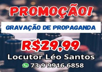 Léo santos locutor - gravação de vinhetas propagandas. Guia de empresas e serviços