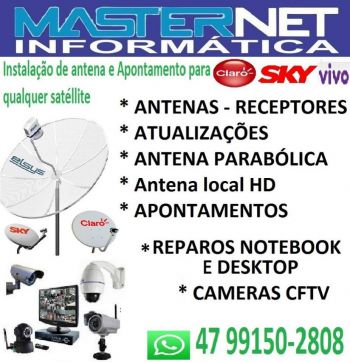 Masternet informatica e antenas. Guia de empresas e serviços