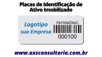 Placas e tag⠹s de identificação de ativo imobilizado!. Guia de empresas e serviços