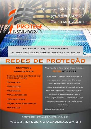 Protege instaladora redes de proteção. Guia de empresas e serviços