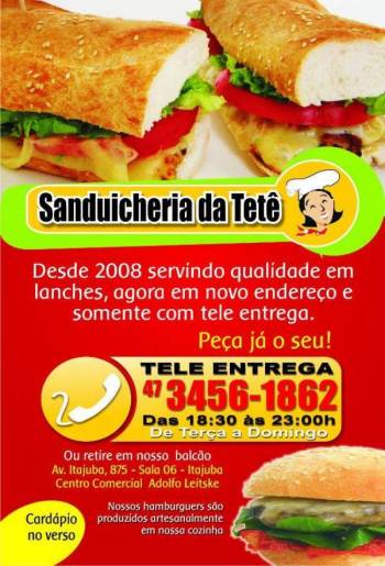 Sanduicheria da tetê. Guia de empresas e serviços