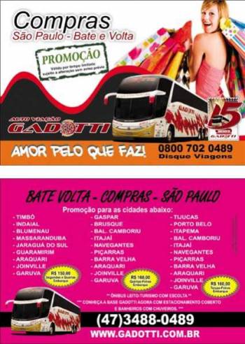 São paulo - compras gadotti turismo. Guia de empresas e serviços