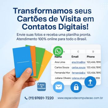 Transformamos seus cartões de visita em contatos digitais!. Guia de empresas e serviços