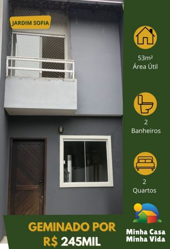 Casa geminado à venda  no Jardim Sofia - Joinville, SC. Imóveis