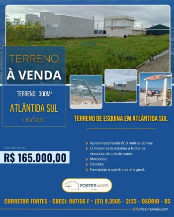 Terreno/Lote à venda  no Atlântida Sul - Osório, RS. Imóveis