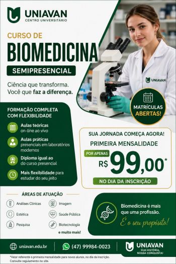 Curso biomedicina uniavan. Eletrônicos e celulares