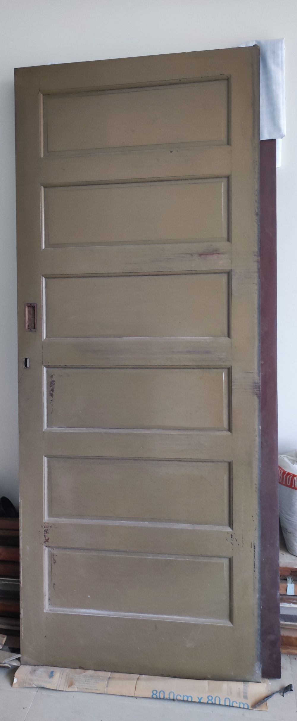 Porta de correr maciça de itauba Porta de correr maciça de itauba